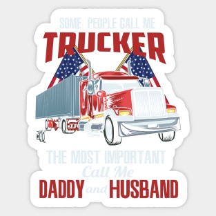 TRUCKER: Trucker Daddy & Husband Sticker